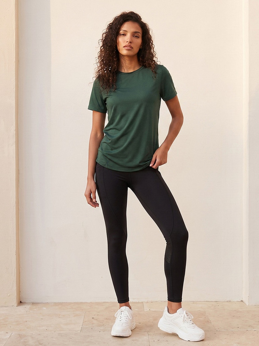Perforated Panelled 2-Way Stretch Leggings