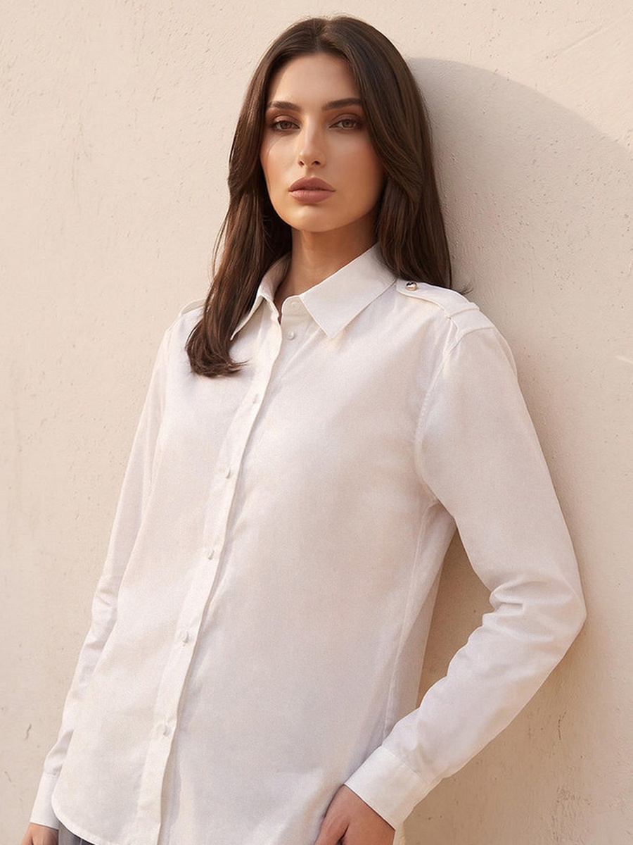 Cotton Shirt with Epaulette