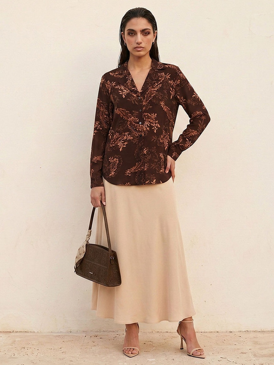 Shirt with Paisley Print