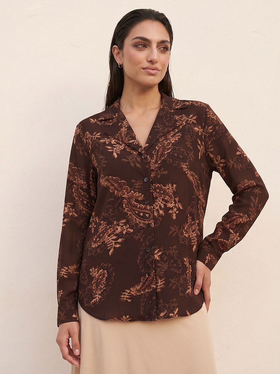 Shirt with Paisley Print