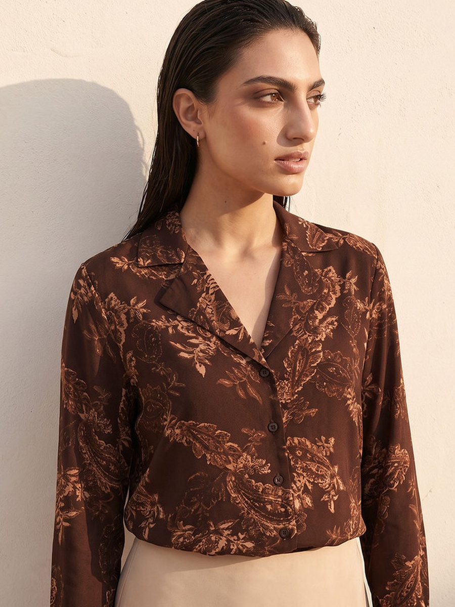Shirt with Paisley Print