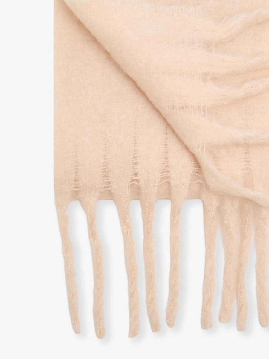 Cream Fringed Scarf