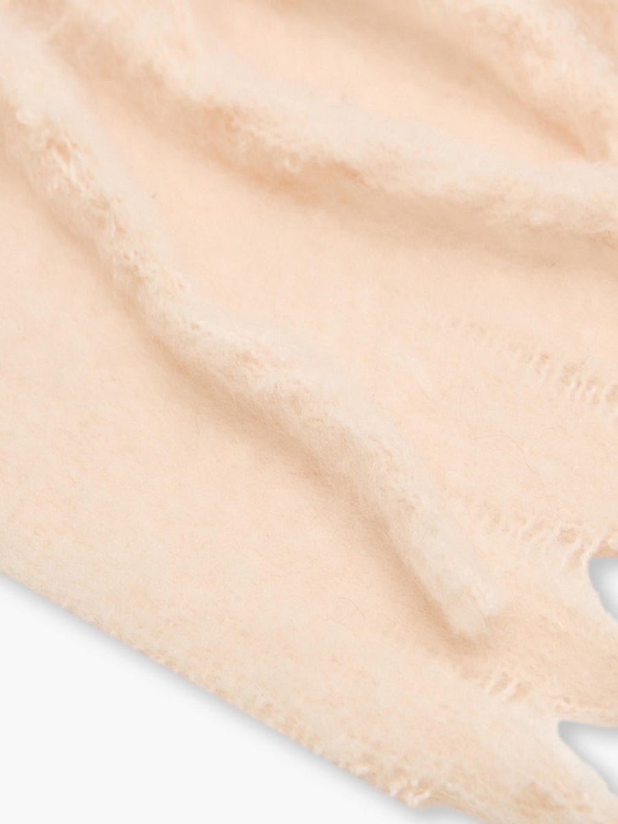 Cream Fringed Scarf