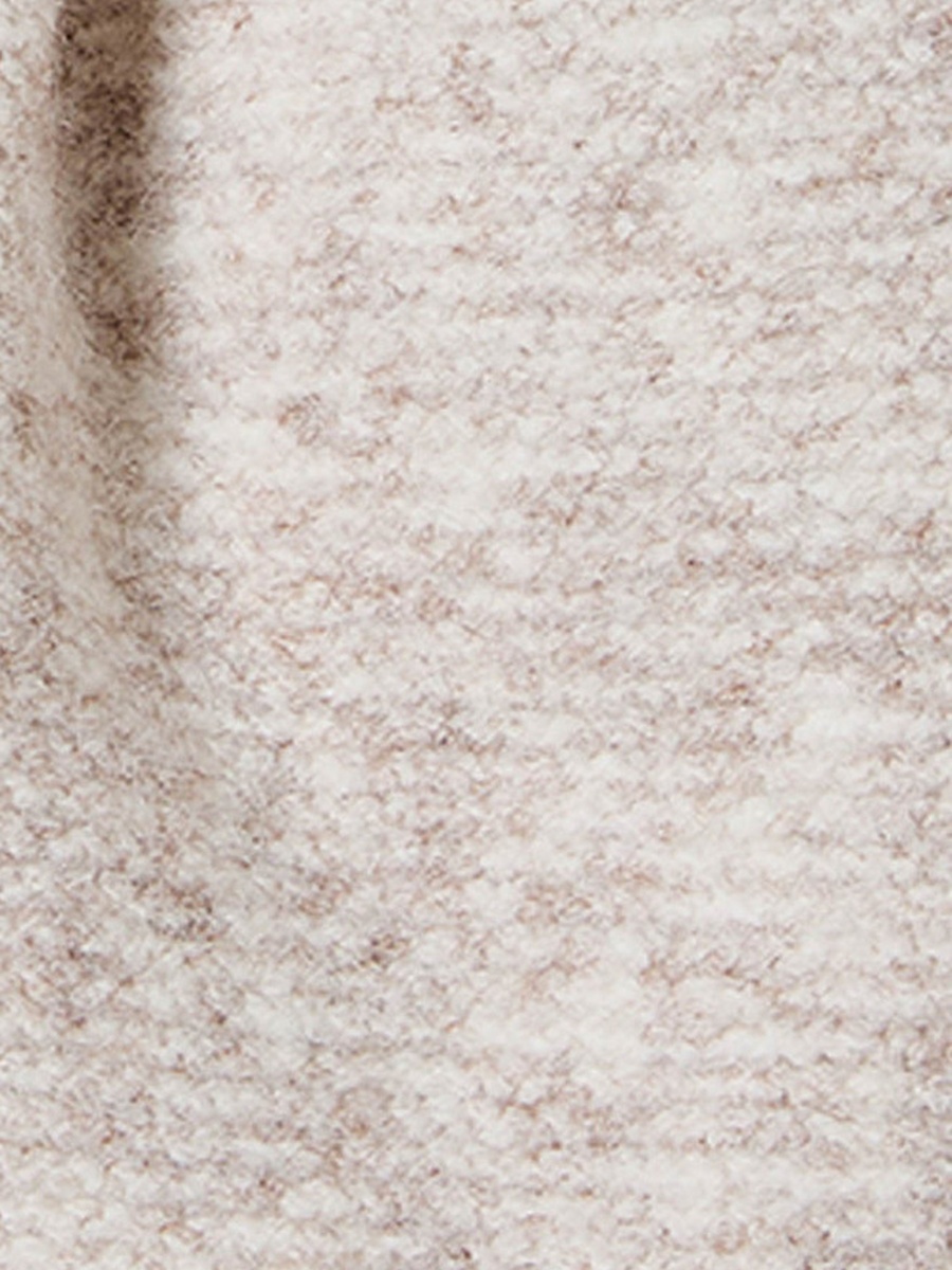 Hooded Scarf with Knit Texture