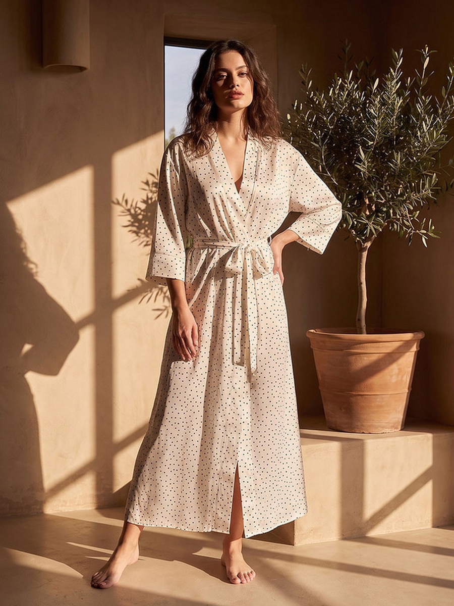 Polka Dot Print Robe
