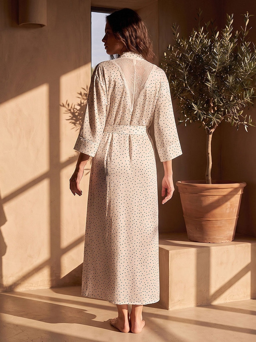 Polka Dot Print Robe