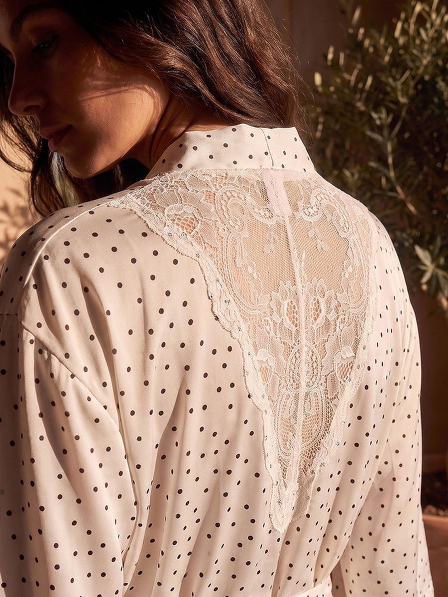 Polka Dot Print Robe