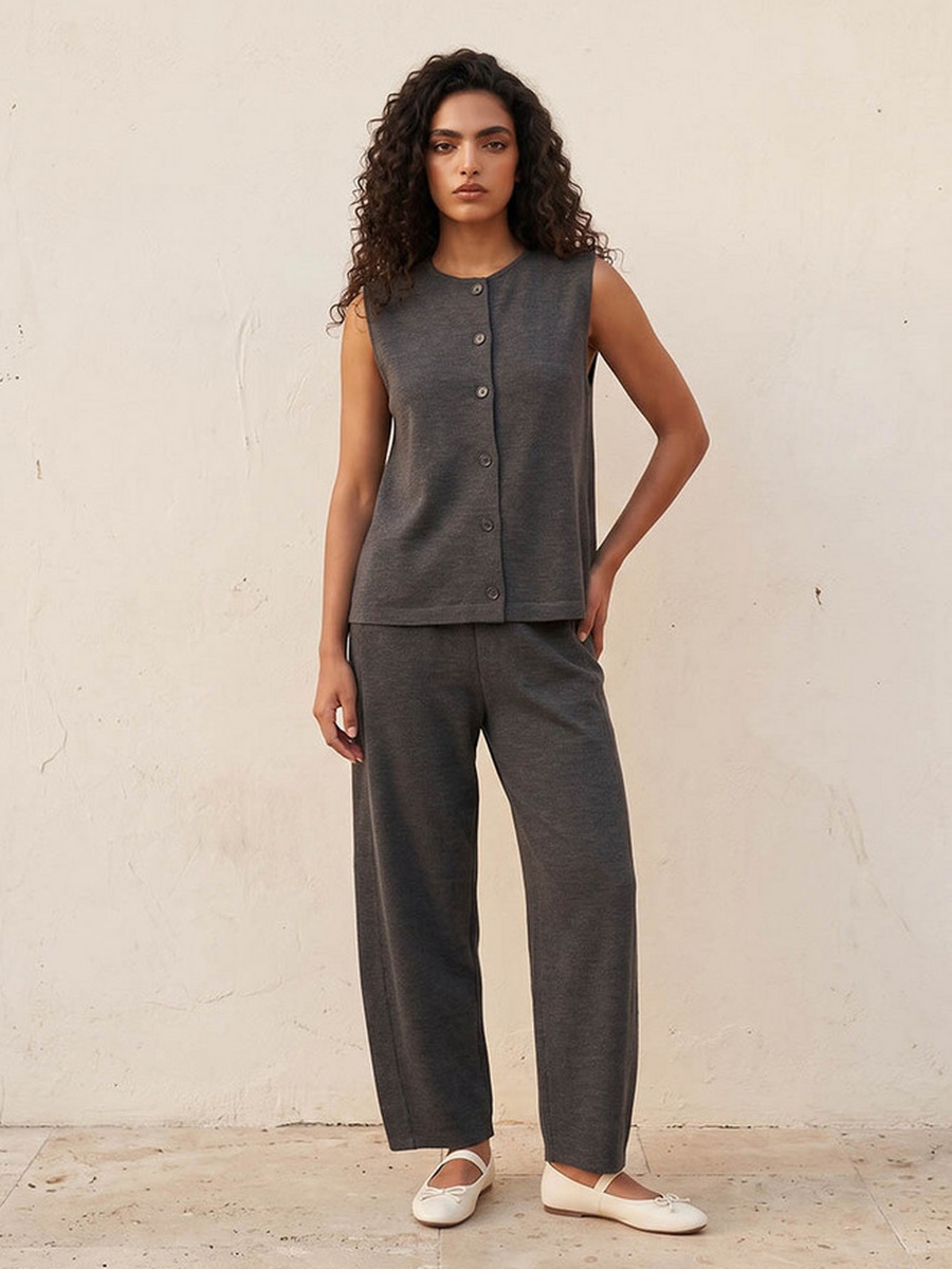 Barrel Fit Elasticated Waist Pants