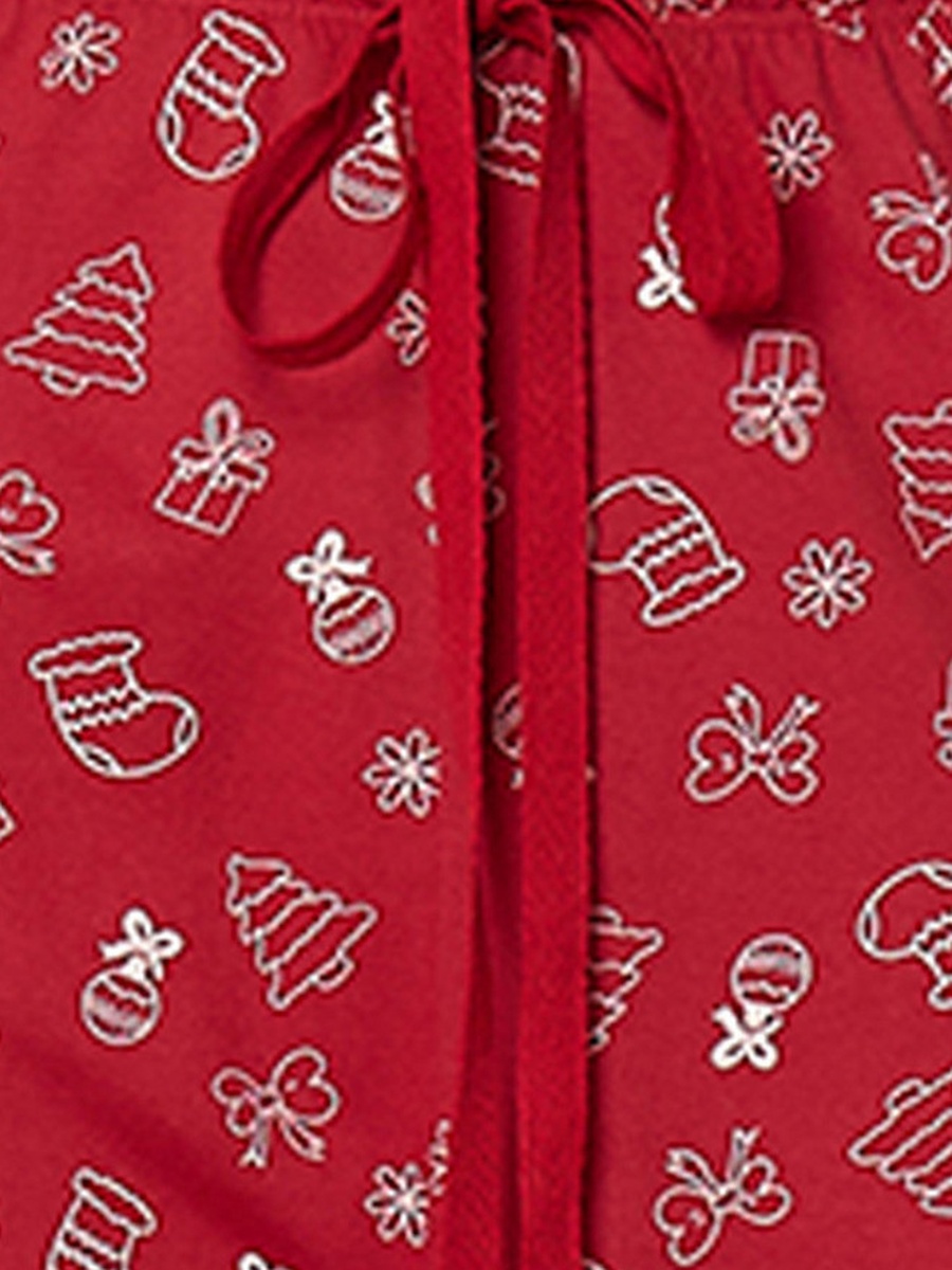 Winter Print Shirt and Pyjama Set with