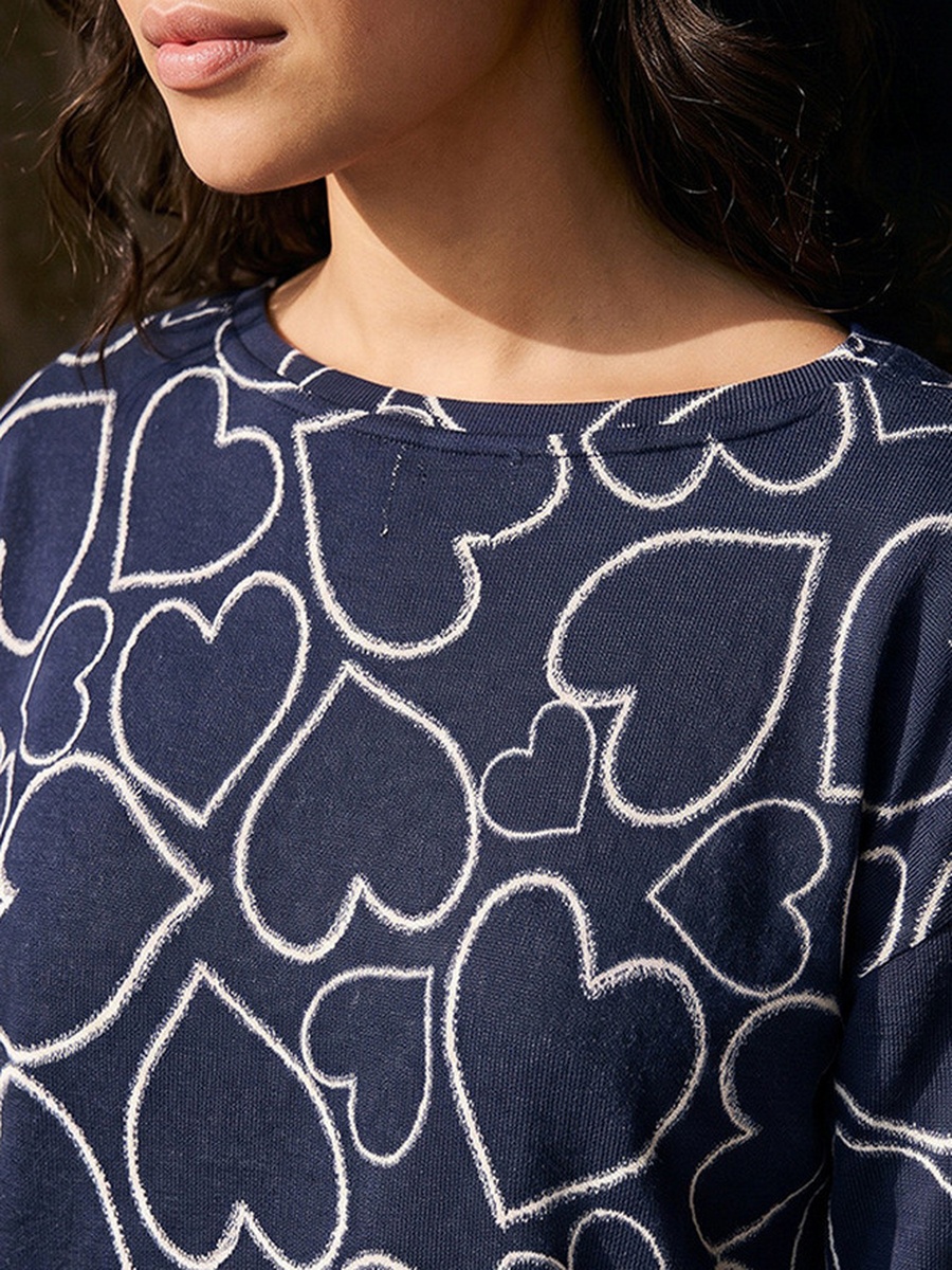 Pyjama Set with Heart Textured Top and Trousers
