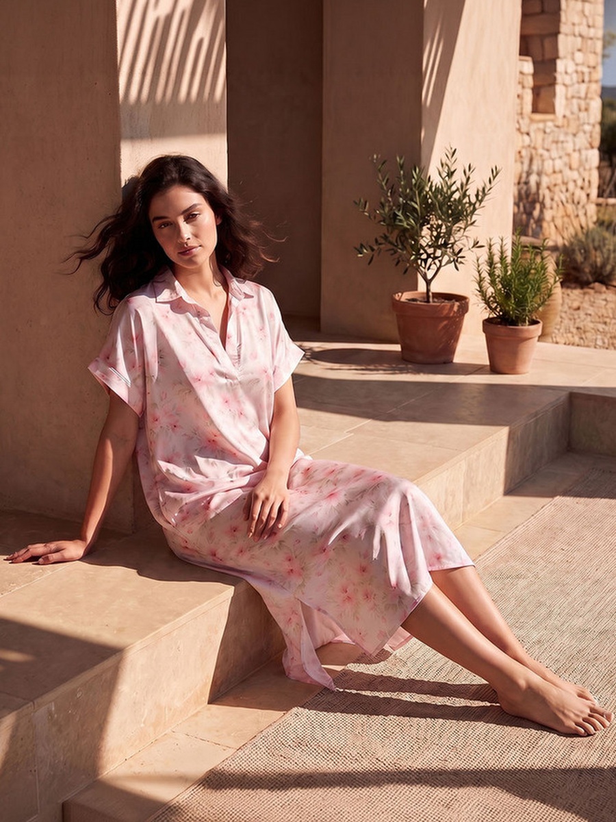 Floral Print Night Dress