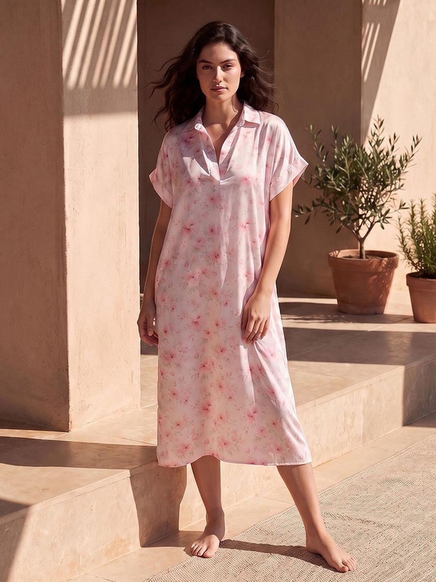 Floral Print Night Dress