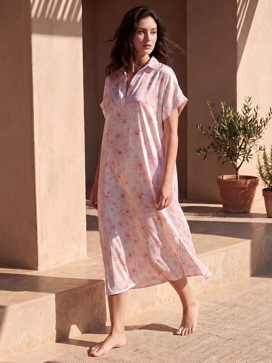 Floral Print Night Dress