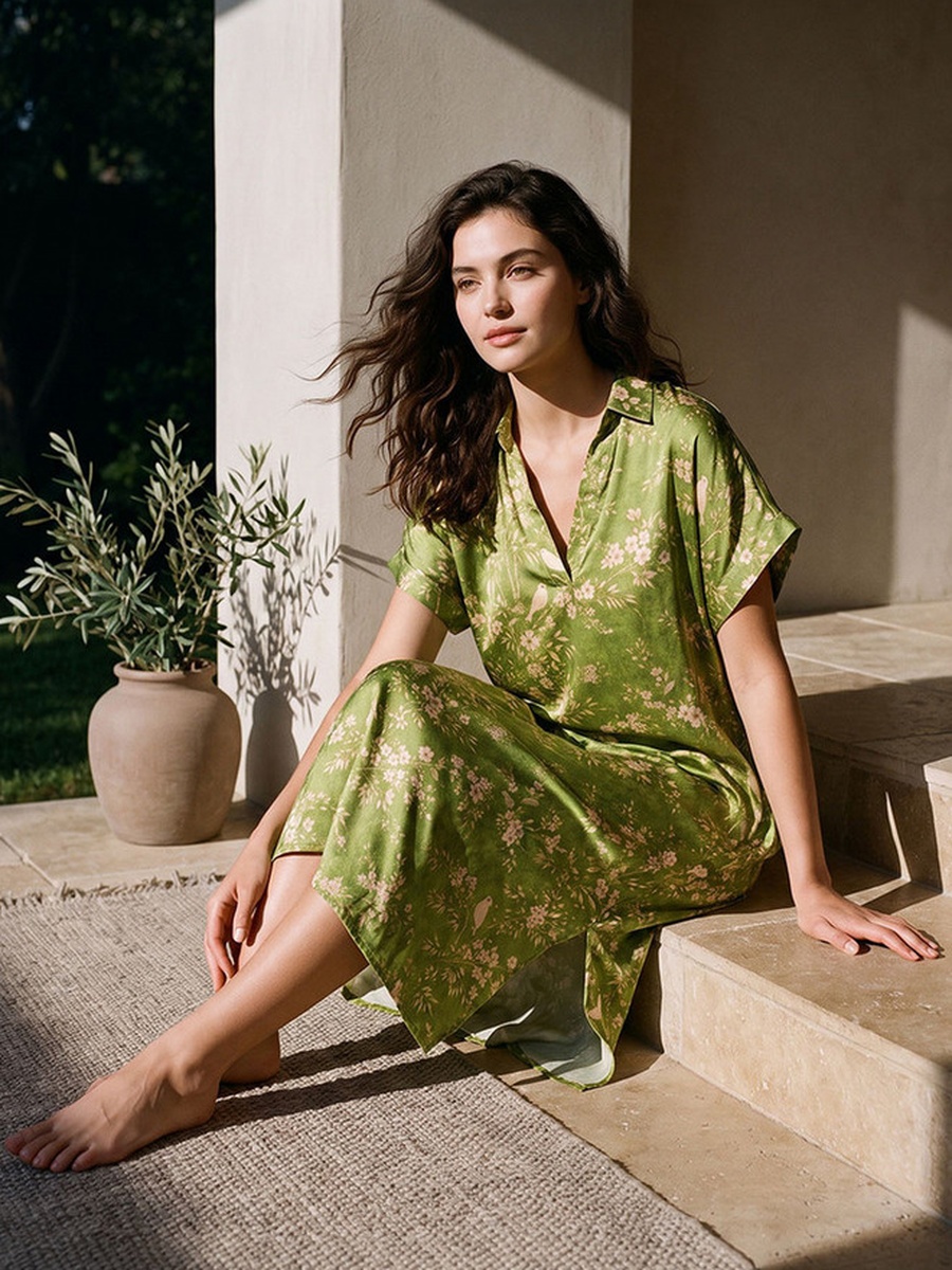 Floral Print Night Dress