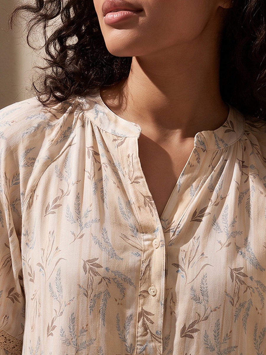 Viscose Floral Printed Night Dress