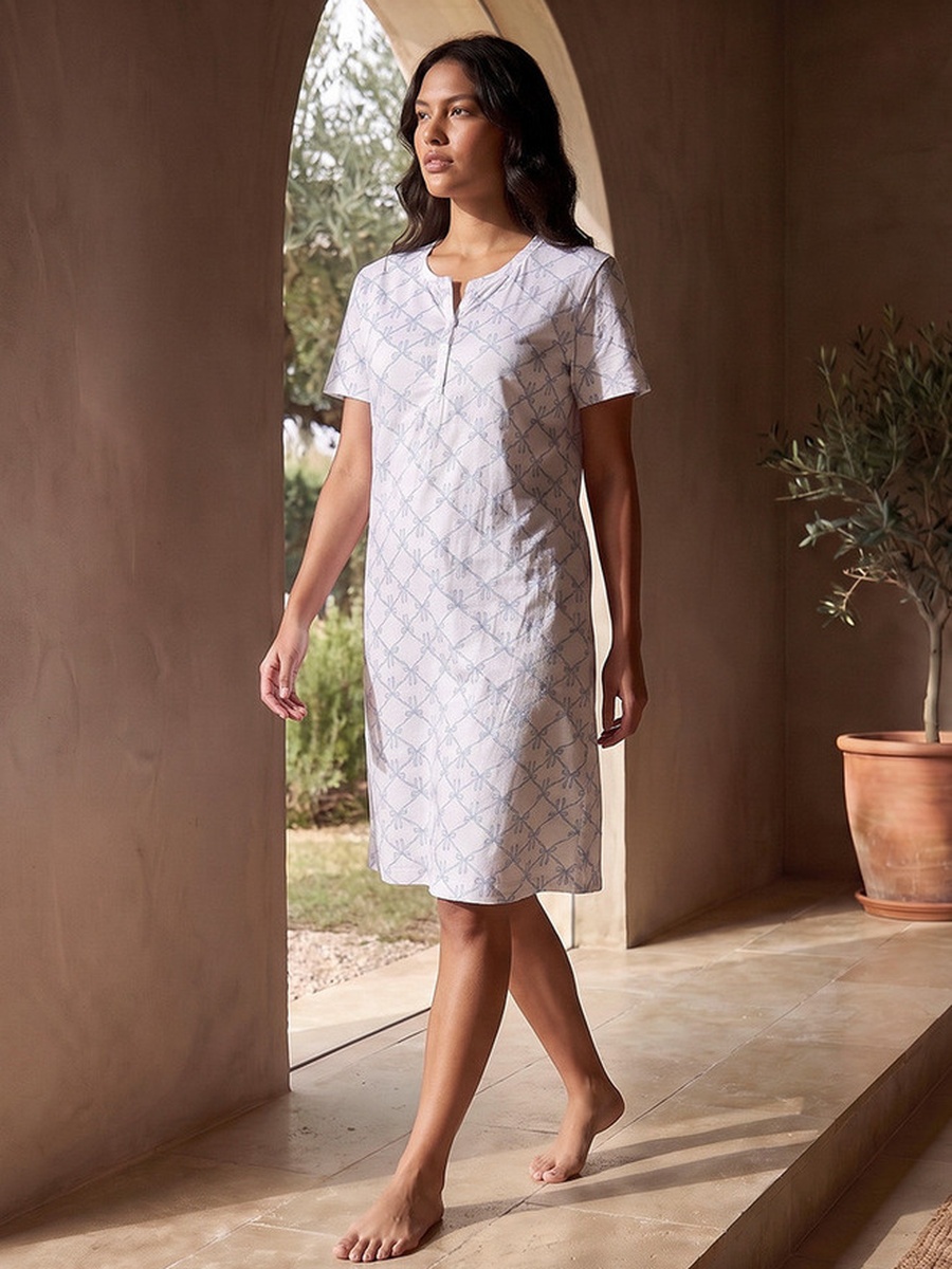 Bow Print Night Dress