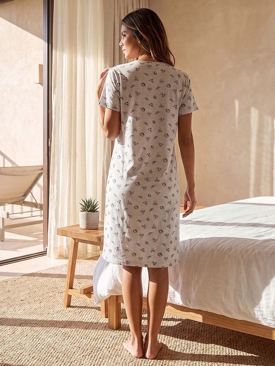 Cotton Printed Night Dress