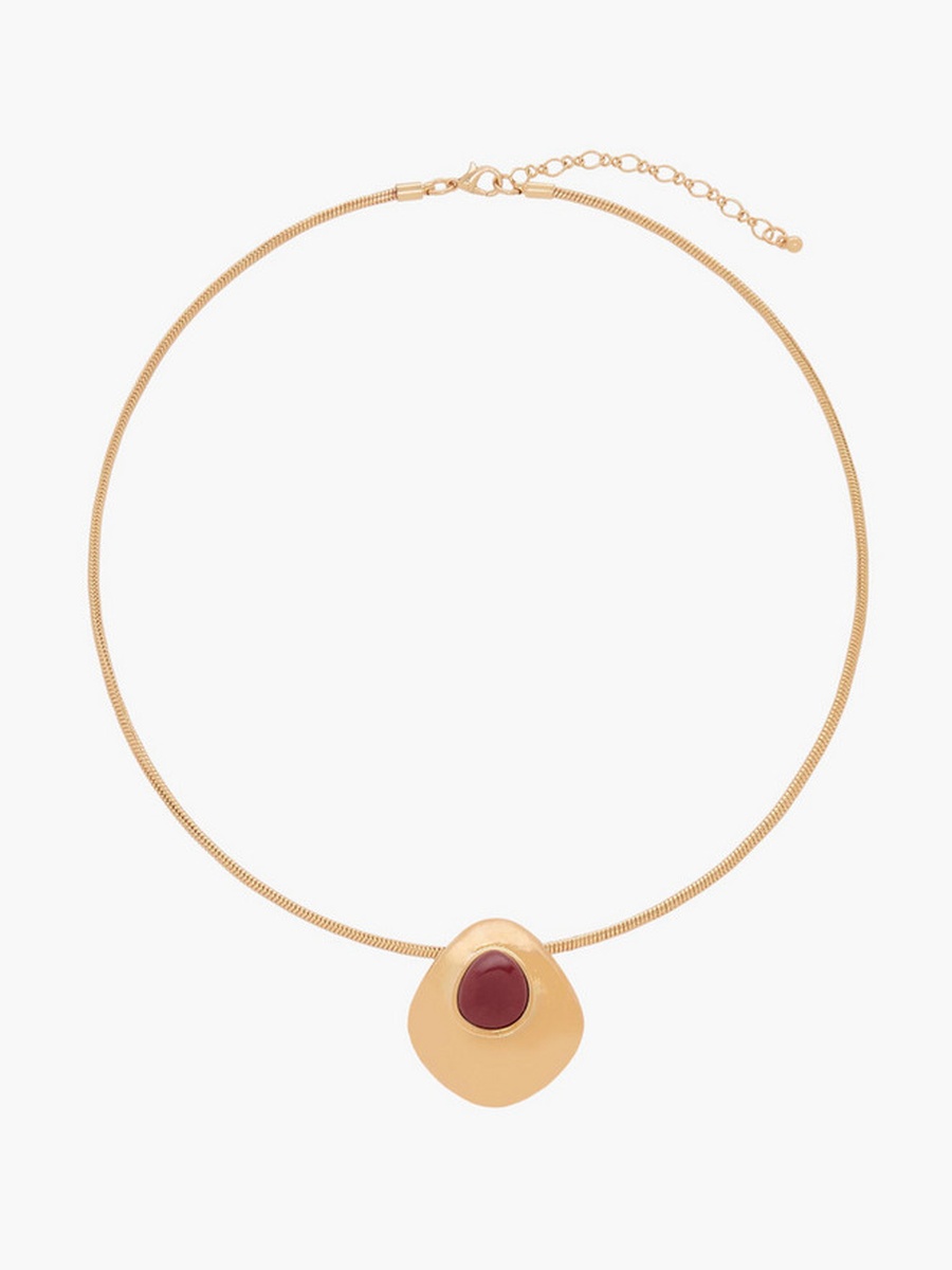 Gold Tone Pendant Necklace with Lobster Clasp Closure