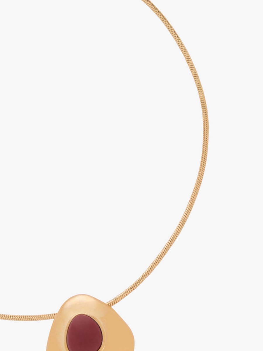 Gold Tone Pendant Necklace with Lobster Clasp Closure