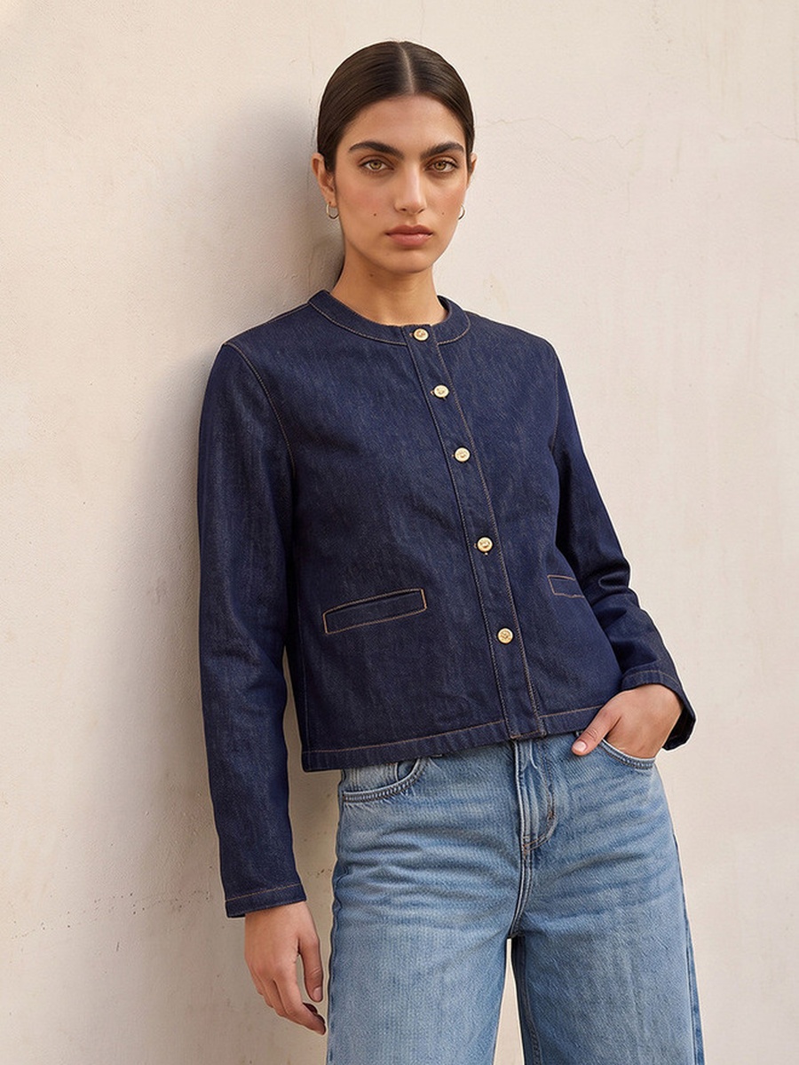 Jacket with Embellished Buttons