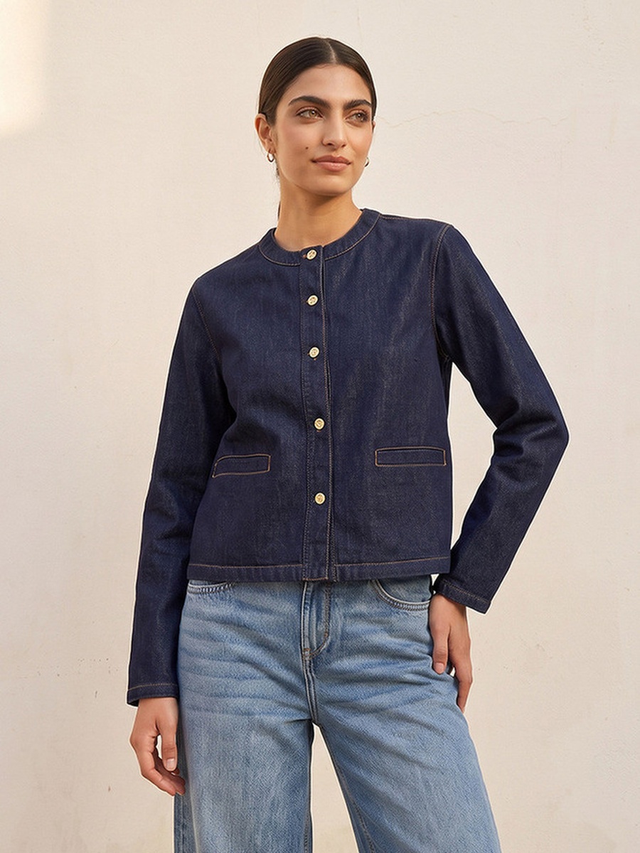 Jacket with Embellished Buttons