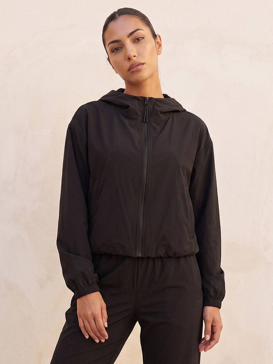 Elasticated Hem Hooded Jacket