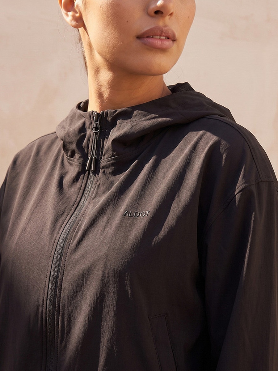 Elasticated Hem Hooded Jacket