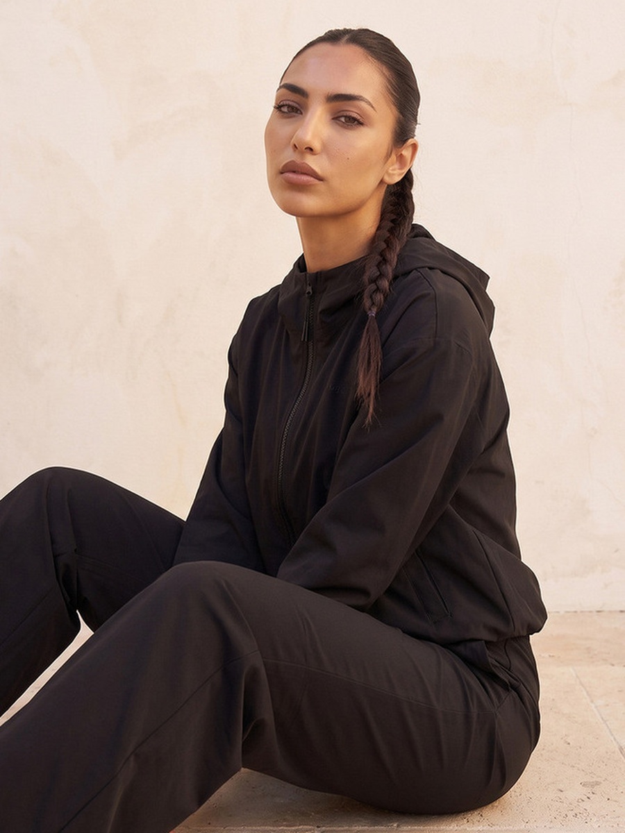 Elasticated Hem Hooded Jacket