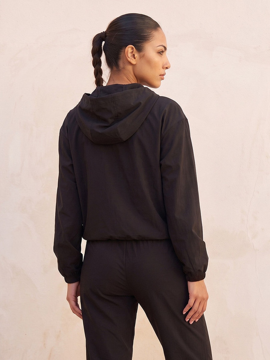 Elasticated Hem Hooded Jacket
