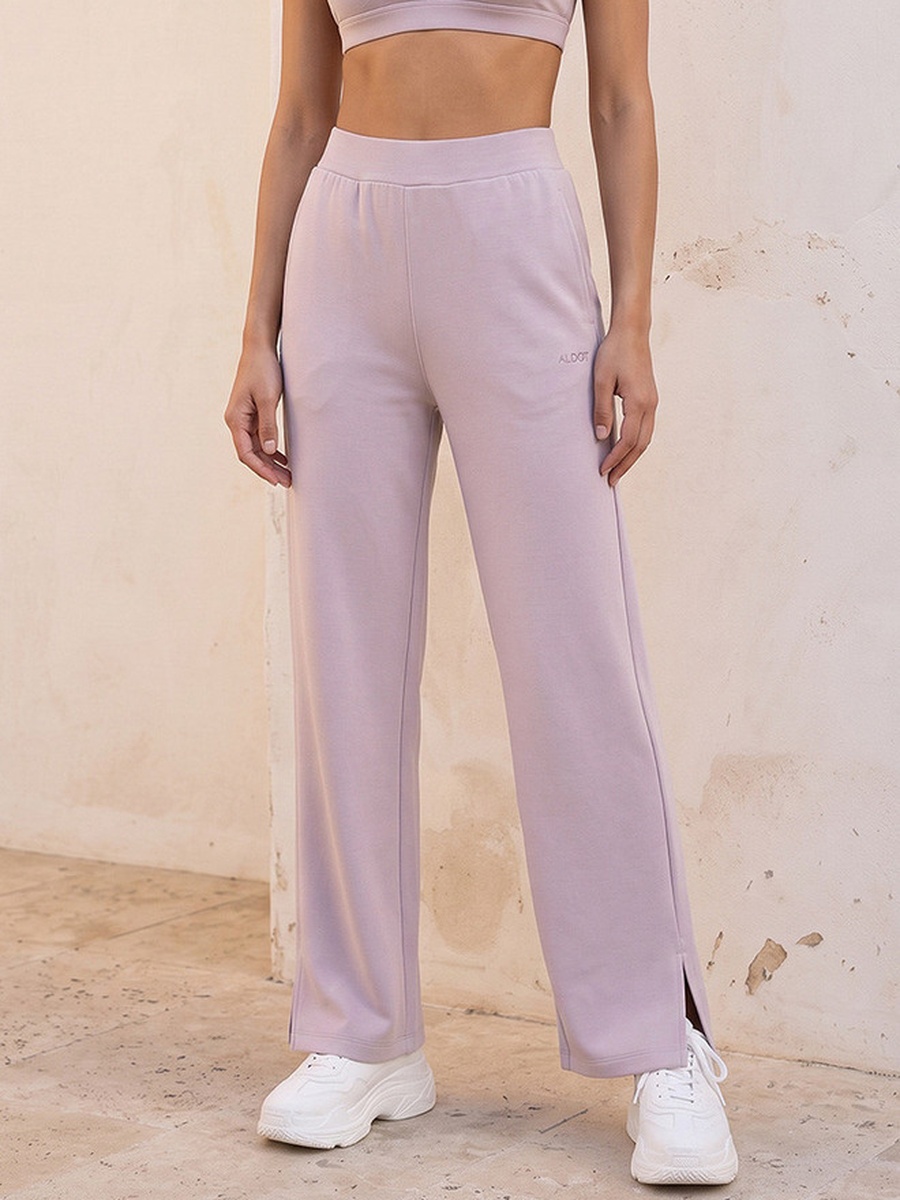 Track Pants with Slit Hem