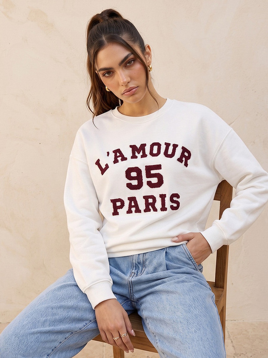 Sweatshirt with Embroidery