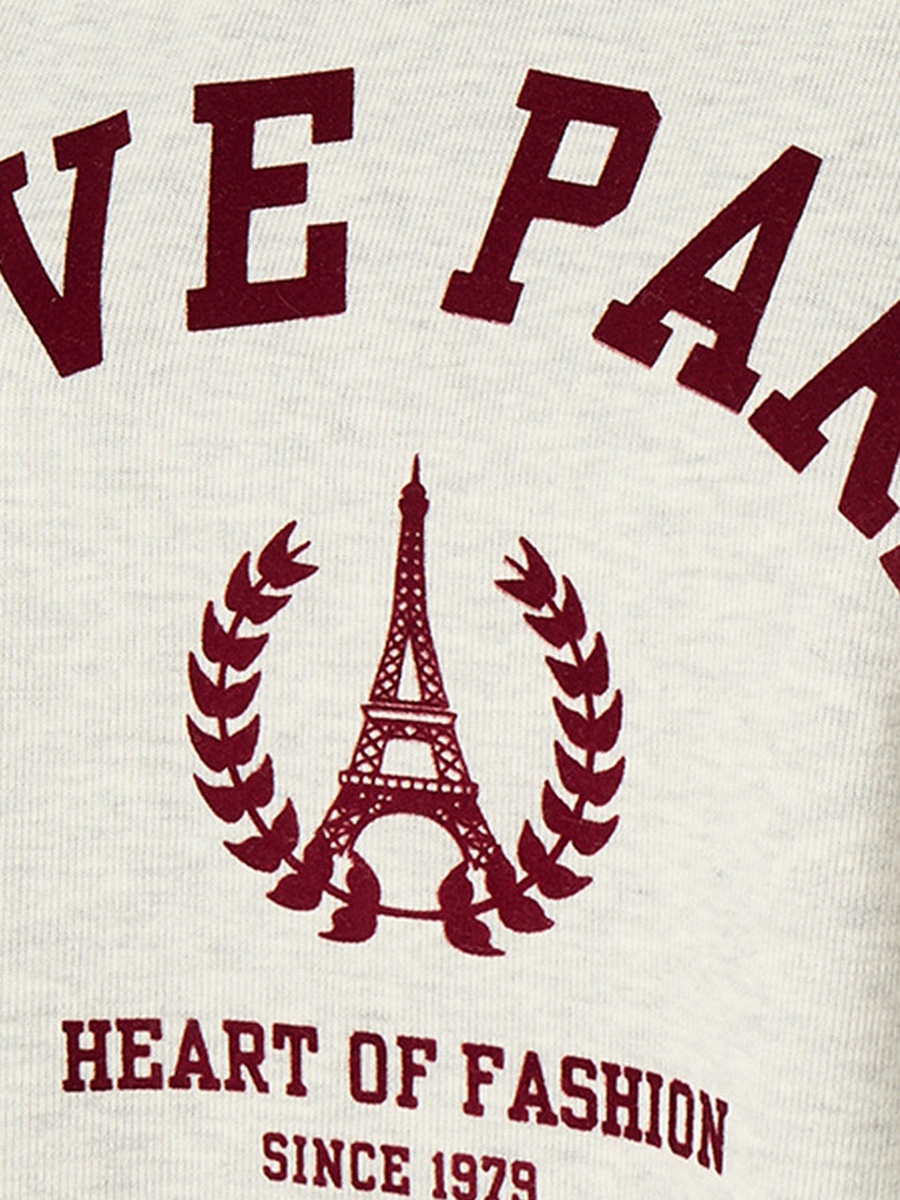 Sweatshirt with Slogan Print