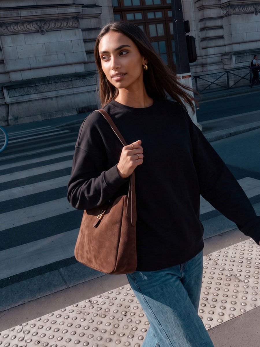 Sweatshirt with Drop Shoulder