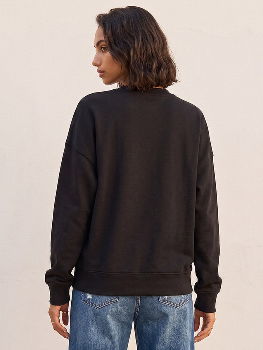 Sweatshirt with Drop Shoulder