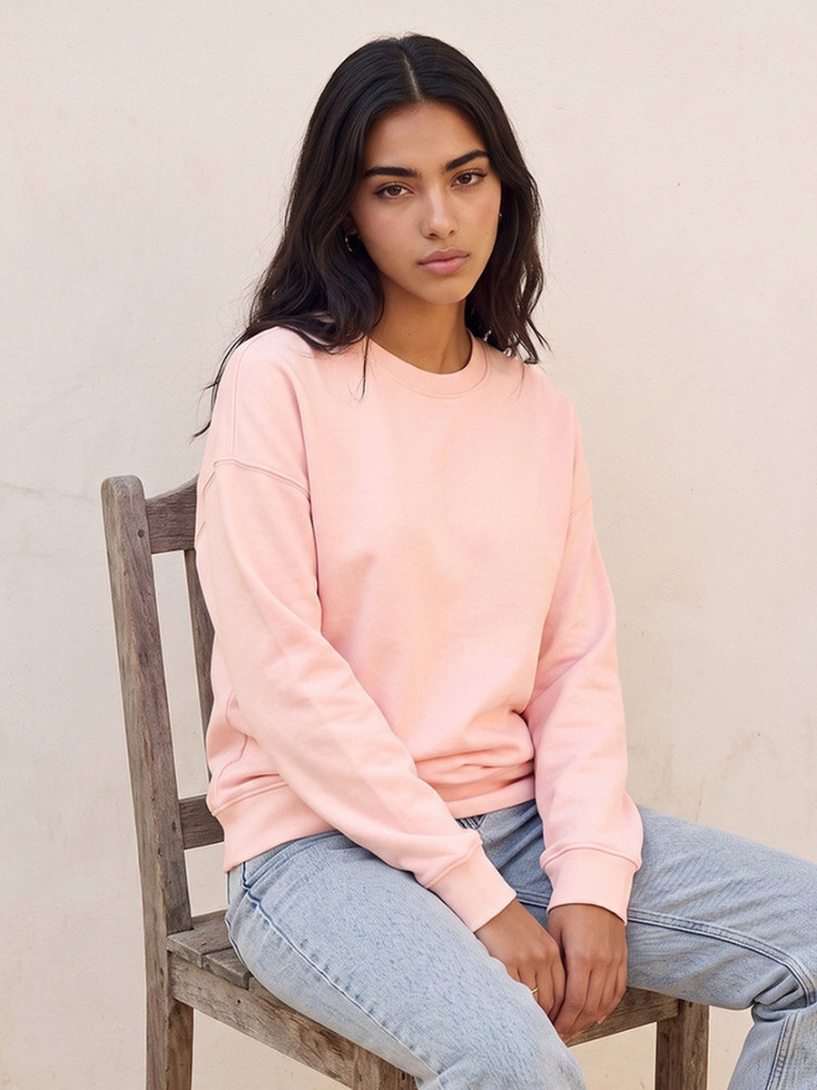 Sweatshirt with Drop Shoulder