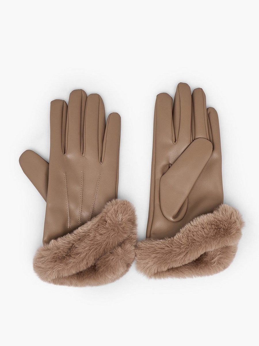 Plush Trim Gloves
