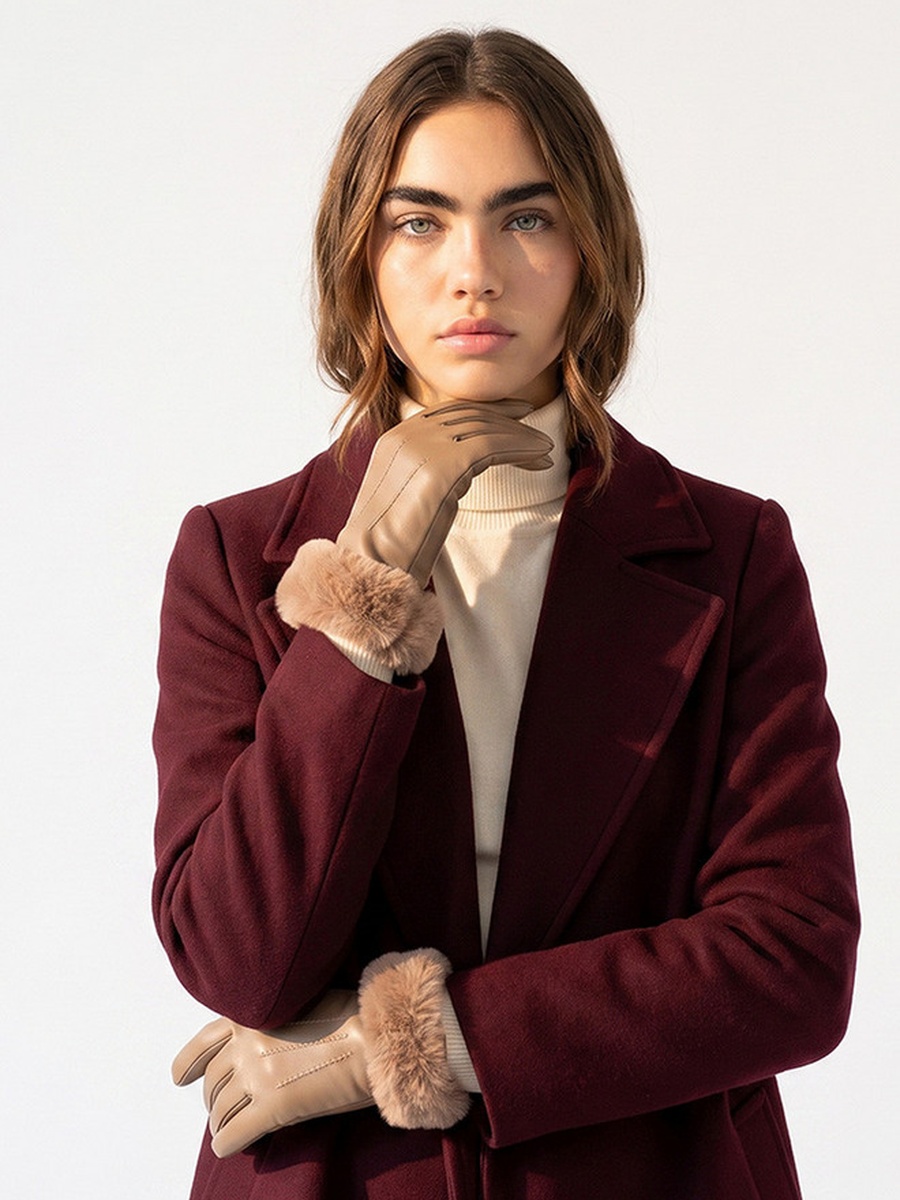 Plush Trim Gloves