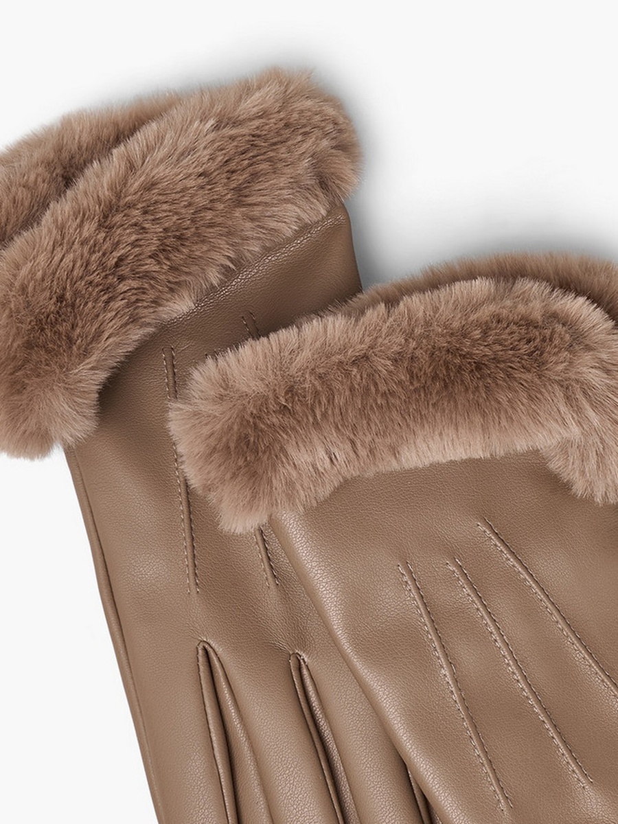 Plush Trim Gloves