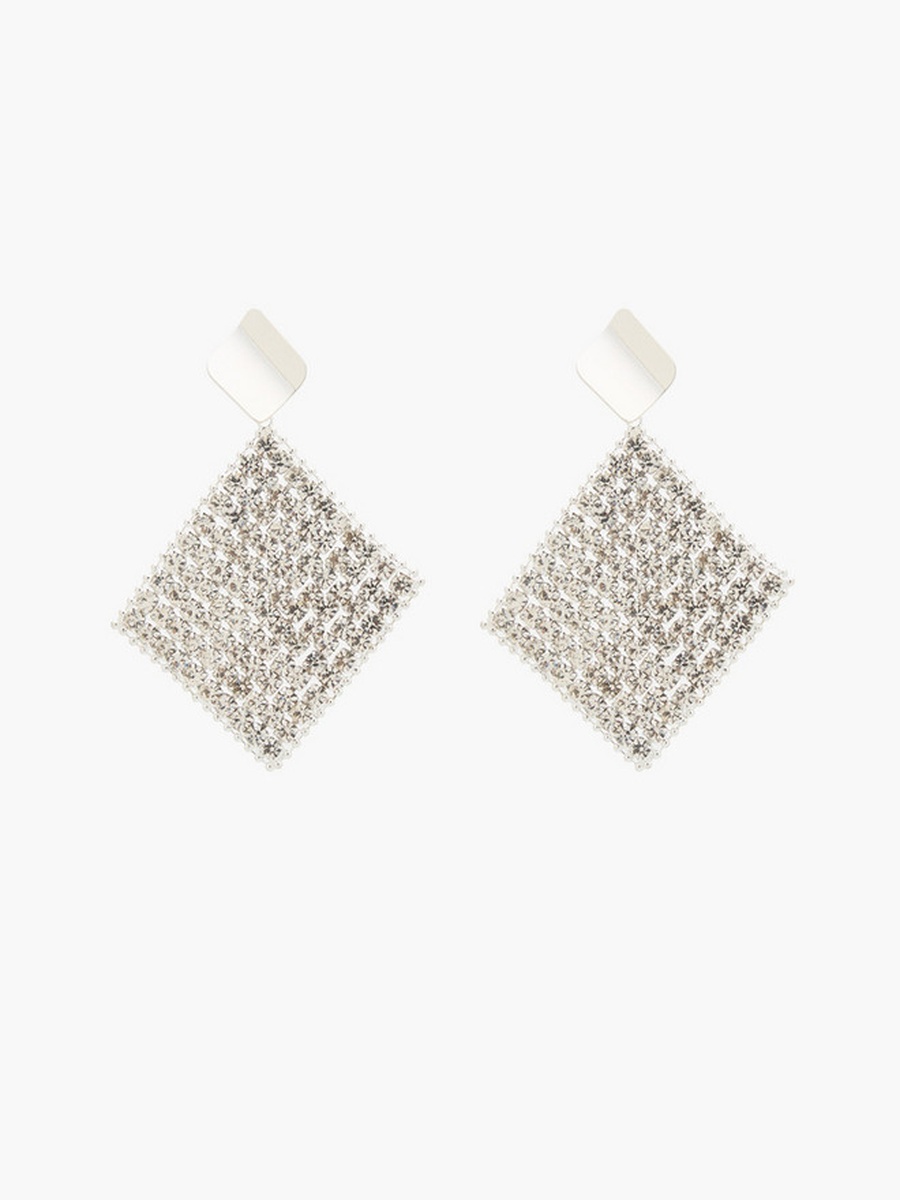 Embellished Drop Earrings with Pushback Closure