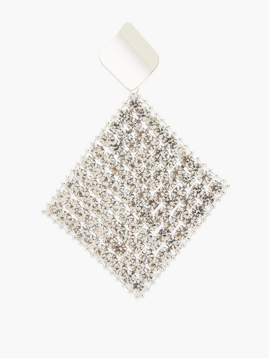 Embellished Drop Earrings with Pushback Closure