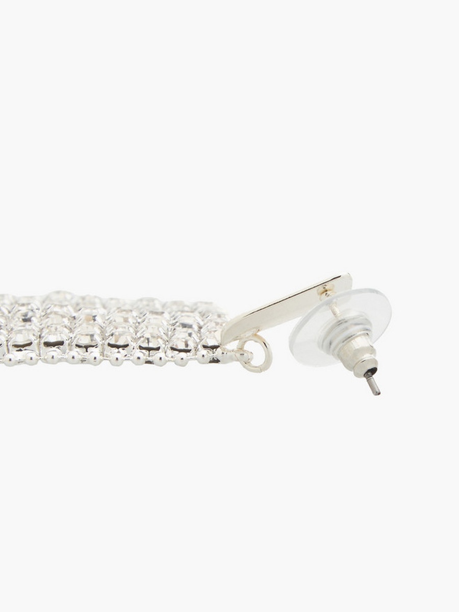 Embellished Drop Earrings with Pushback Closure