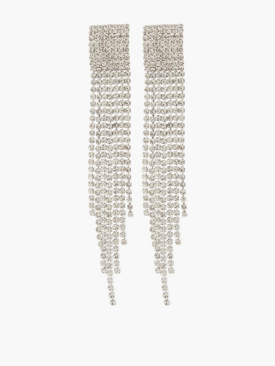 Embellished Drop Earrings with Pushback Closure