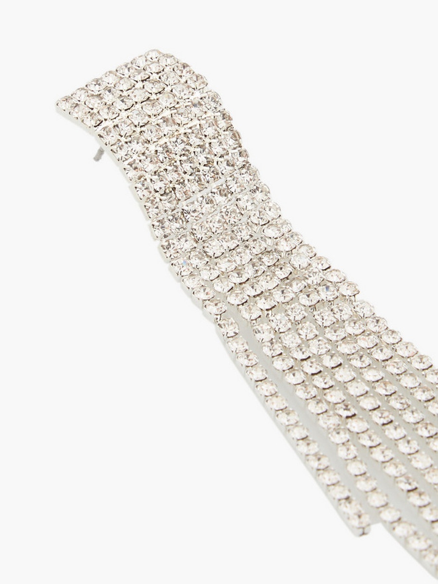 Embellished Drop Earrings with Pushback Closure