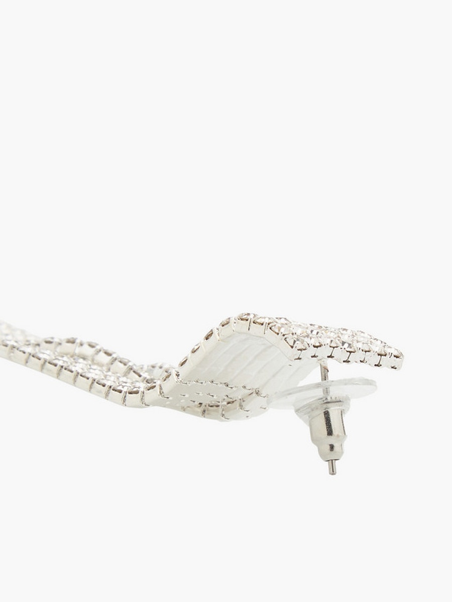 Embellished Drop Earrings with Pushback Closure