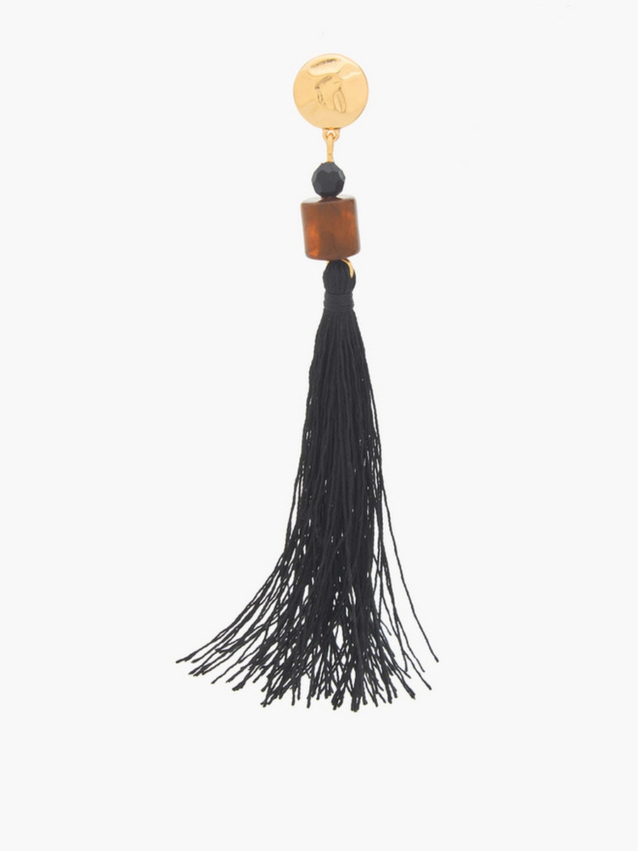 Tassel Drop Earrings with Pushback Closure
