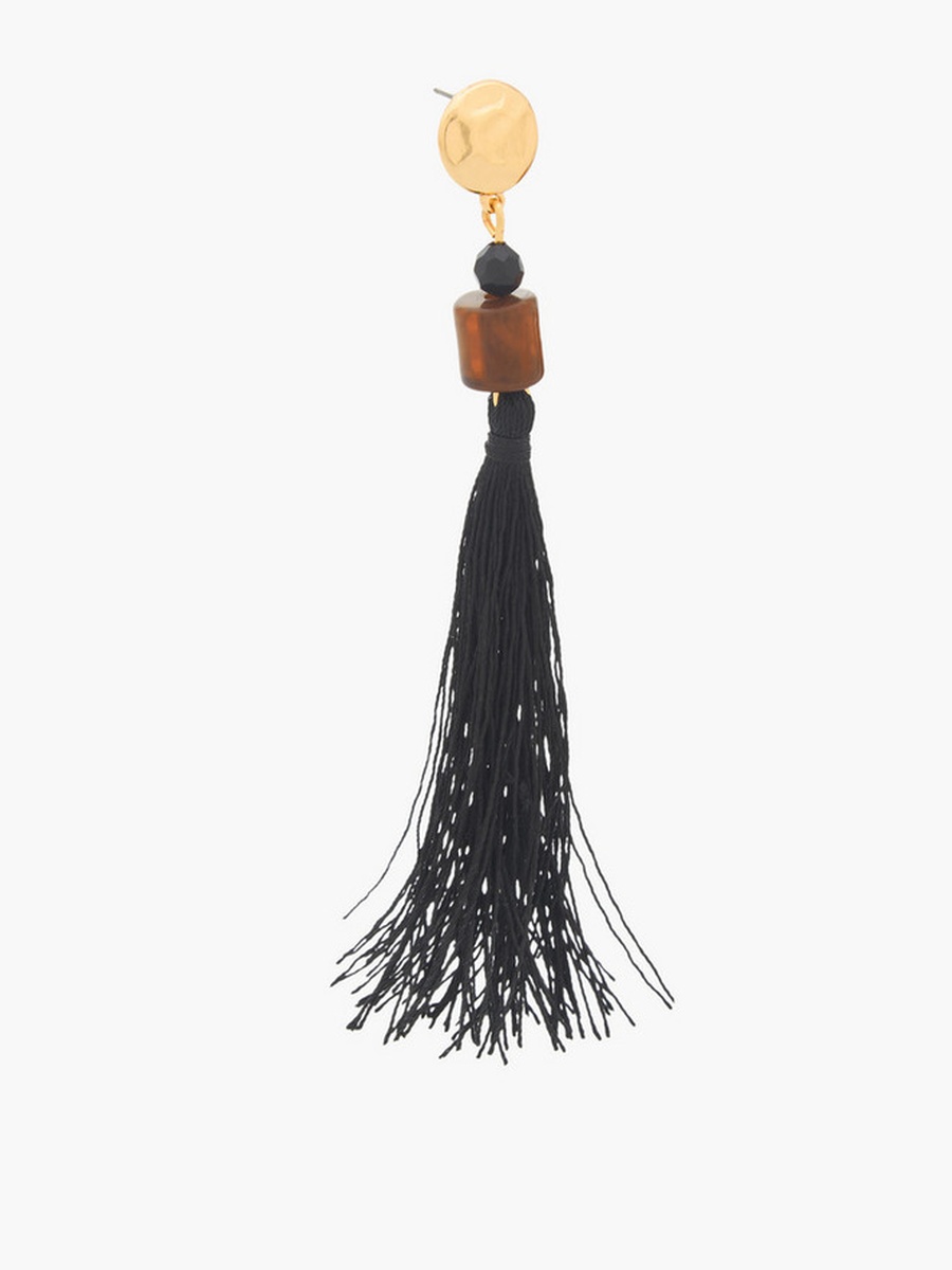 Tassel Drop Earrings with Pushback Closure