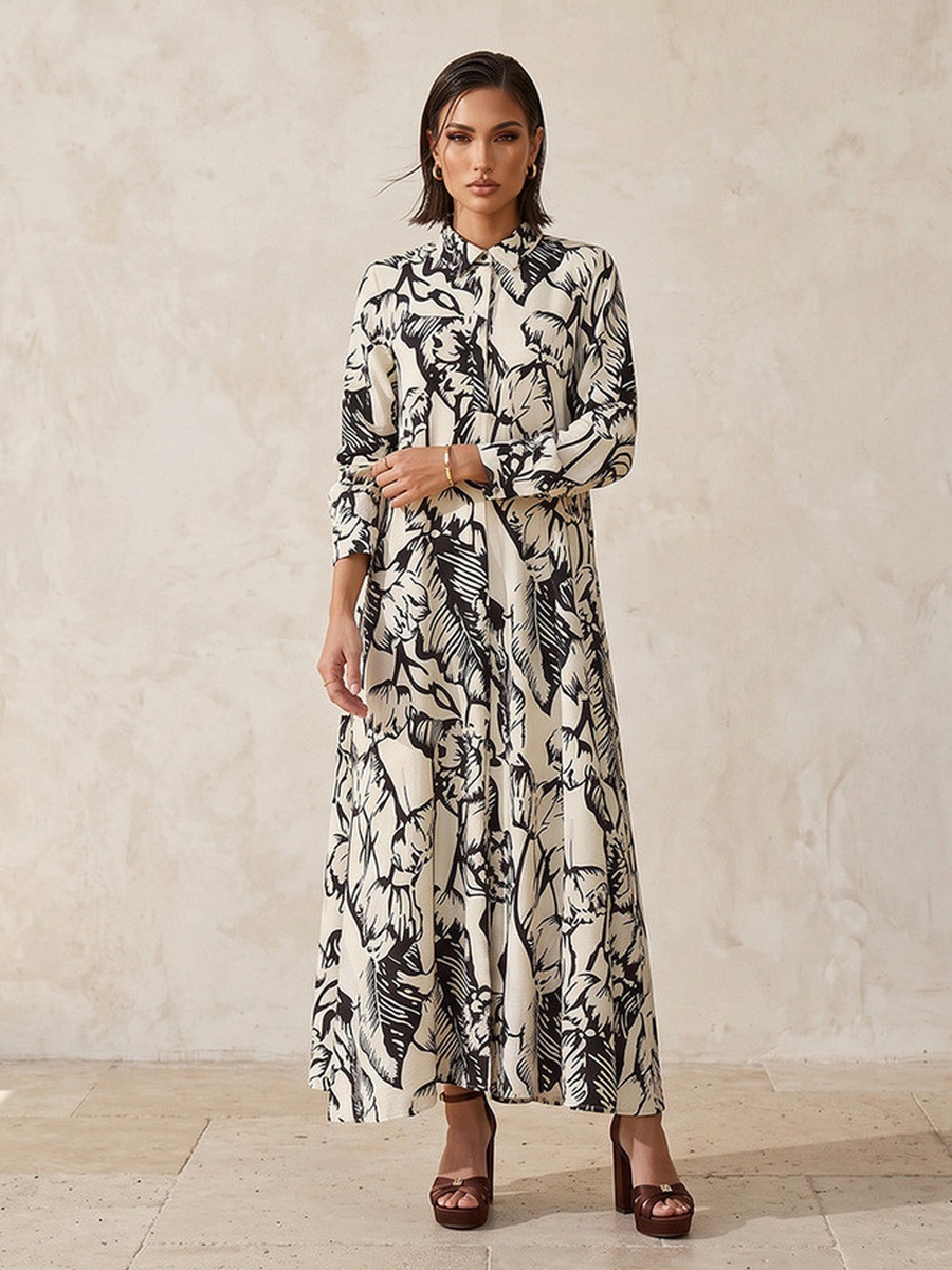 Maxi Dress with Floral Print