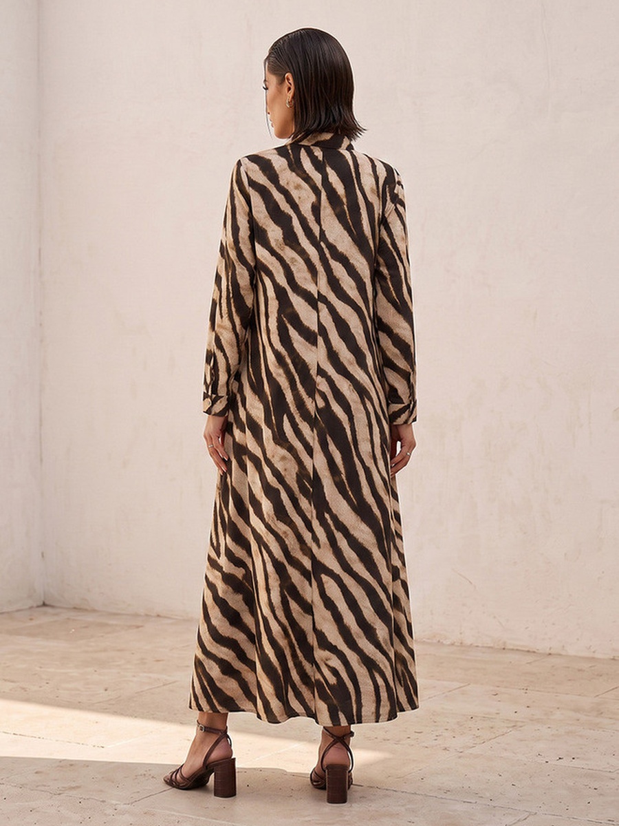 Maxi Dress with Animal Print