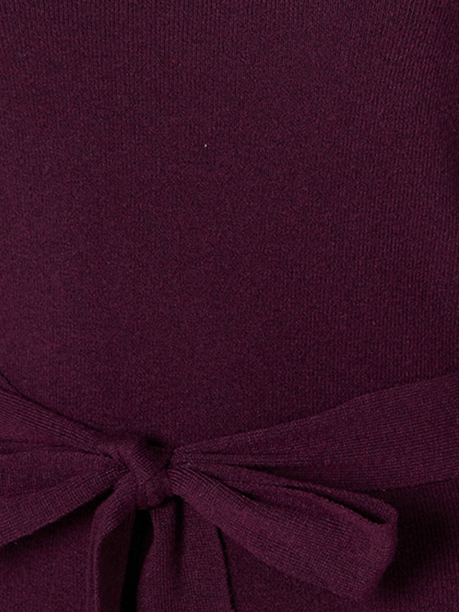Textured A-Line Dress with Tie-Up Belt