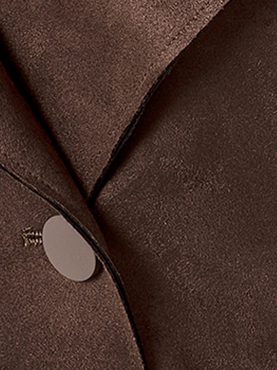 Suede Trench Coat with Belt